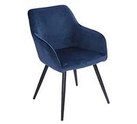 Sedia vintage GISELE in velluto blu