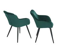 Sedia vintage GISELE in velluto verde