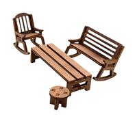 Sedia vintage modello di figura giocattolo realistica poltrona sgabello tavolo casa delle bambole fingere gioco realistico dondolo in miniatura