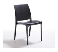 Sedia Volga in Polipropilene cm 46x54x80 h COLORE NERO
