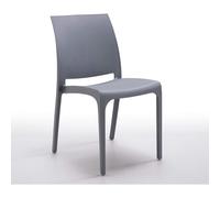 Sedia Volga in Polipropilene ESTERNO ED INTERNO - GIARDINO cm 46x54x80 h GRIGIO