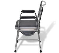 Sedia WC con telaio in acciaio e imbottitura in poliuretano - Sgabello WC di alta qualità per bagno e WC degli ospiti - Robusto e durevole per un maggiore comfort