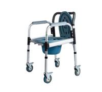 Sedia WC Per Anziani Con Ruote, Seggiolino Doccia Anziani Con Vaso Rimovibile, Sedia Da Doccia Per Pazienti Anziani Disabili E Donne Incinte (Altezza Regolabile)(Style A)