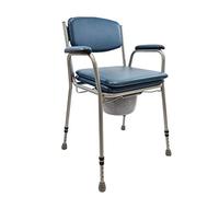 Sedia wc per Anziani disabili, Sedia wc portatile, rialzo wc - Sedia Doccia, con Struttura in Acciaio e Regolabile in Altezza.