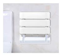 Sedia x doccia anziani - sedia doccia disabili - Sedile richiudibile - seggiolino per doccia pieghevole con montaggio a parete, max 100 kg，33 * 32 * 5 cm (bianco)