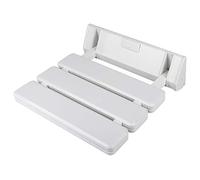 Sedia x doccia anziani - sedia doccia disabili - Sedile richiudibile - seggiolino per doccia pieghevole con montaggio a parete, max 100 kg，33*32*5 cm (bianco)