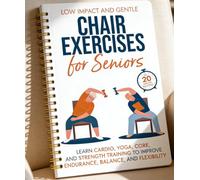 Sedia yoga per anziani oltre i 60 libri, design con copertina per 2 persone con tabella degli esercizi, pose delicate per la perdita di peso e la mobilità, guida all'allenamento senior per casa