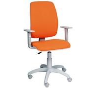 SEDIAOFFICE Paris - Sedia da Ufficio Ergonomica Posturale, Sedia Scrivania Regolabile in: Altezza, Braccioli e Schienale, Poltrona Ufficio Made in Italy (Ruote Parquet, Avorio Ecopelle)