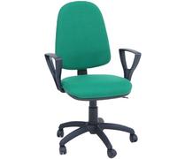 SEDIAOFFICE - Sedia Direzionale Ufficio a Contatto Permanente, Sedia da Ufficio Ergonomica Ideale per Chi Passa Tante Ore Seduto, Made in Italy (Ruote Base, Verde Tessuto)