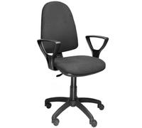 SEDIAOFFICE - Sedia Direzionale Ufficio a Contatto Permanente, Sedia da Ufficio Ergonomica Ideale per Chi Passa Tante Ore Seduto, Made in Italy (Ruote Parquet, Nero Tessuto)