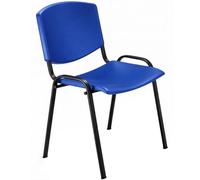 SEDIAOFFICE - Sedie Ufficio Senza Ruote, Sedia Scrivania Ergonomica, per Studio, Sala D'Attesa, Sala Riunioni e Conferenze, Comoda Sedia Ufficio Economica Senza Braccioli (Blu)