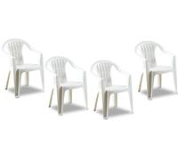 SEDIE, 4 PZ SEDIA DA ESTERNOCON BRACCIOLO MONOBLOCCO IMPILABILE POLIPROPILENE IT