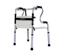 Sedie a rotelle, stampelle anziane Walker Attrezzatura di addestramento Attrezzatura Light Canne Sgata Tipo di ruota/Wheelless Multifunction Walker non slittata a piedi con ospedale (colore: ruota