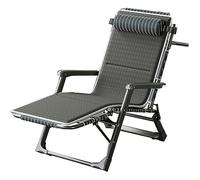 Sedie a sdraio reclinabili pieghevoli Sedie a gravità zero per esterni con poggiatesta regolabile, Patio Lawn Recliner con angolo regolabile a 5 velocità, sedia da spiaggia per il cortile de