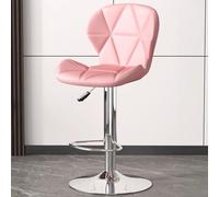 Sedie Alte Moderne Regolabili, Sgabelli Penisola Girevoli in Similpelle Nera, Si Adattano Alla Schiena Umana e Rafforzano Il Design di Supporto, per Bar, Bancone Della Cucina(Pink)