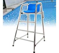 Sedie alte per bagnini, per esterni, per patio, spiaggia, lago, piscine, in acciaio inox, resistente, per adulti/bambini, 304-1,5 m