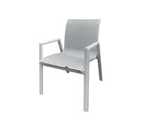 POLTRONA DA ESTERNO ALU WHITE BIANCA IN ALLUMINIO 55x65xH89 cm