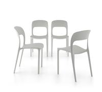 Sedie Amanda, Set da 4, Grigio