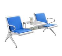 Sedie blu della reception del BenchComfortable della sala d'attesa con le braccia per i posti a sedere dell'ingresso del negozio di barbiere dell'ospedale dell'ospedale dell'aeroporto dell'ufficio