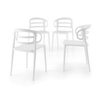Sedie Carlotta, Set da 4, Bianco