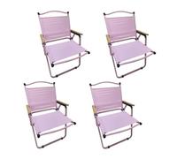 Sedie da campeggio pieghevoli leggere e regolabili con schienale alto, per campeggio all'aperto, festival, giardino, pesca (62 x 43 x 52 cm, set di 4)