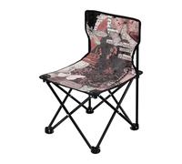 Sedie da campeggio portatili per adulti in stile patchwork inglese color pesca, sedia da spiaggia ultra leggera, zaino con borsa per il trasporto inclusa, sedie da prato per concerti e picnic