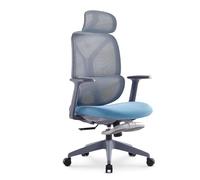 Sedie da computer comode, sedia da ufficio ergonomica con poggiatesta regolabile in 3D, resistente, poggiapiedi retrattile, braccioli in PU, computer ideale per la salute della colonna vertebrale,