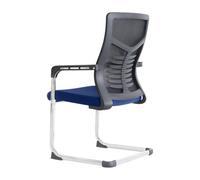 Sedie da conferenza ergonomiche con base a slitta cromata, ideali per ricevimenti degli ospiti in ufficio, sala d'attesa a casa e sale conferenze