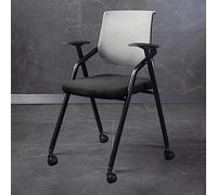 Sedie da conferenza ergonomiche per ufficio e allenamento, poltrone pieghevoli impilabili in rete con ruote, ideali per casa, scuola e sale d'attesa