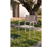 Sedie da esterno Aurora, set da 6, beige e teak