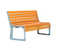 Sedie da Esterno Moderna for 2-3 Adulti, Panca da Giardino Adatte a Tutte le Stagioni, Panca in Legno e Metallo for Veranda, Patio, Terrazza, Ingresso o Cortile