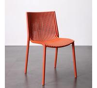 Sedie da Giardino Impilabili, Sedie Colorate per Plastica, Senza Montaggio, Capacità di Carico di 150 kg per Interni, Sala da Pranzo, Bordo Piscina, Ristorante(Orange,50cm)