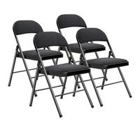 Sedie da giardino pieghevoli, in metallo, Set di 4 pezzi, per sala da pranzo, cucina, campeggio, balcone, terrazze, sedia pieghevole per Casa e Ufficio, sedie da giardino, sedie da esterno pieghevoli