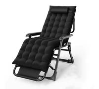Sedie da giardino pieghevoli, regolabili a 180°, per esterni, per campeggio, spiaggia, pause in ufficio, seduta larga 66 cm, leggera, portatile, comoda