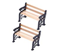 Sedie da parco in miniatura Modello Figura Per 1/12 Casa di Bambola Paesaggio Giardino Scena Mobili Progetto Artigianale Decorazione Paes