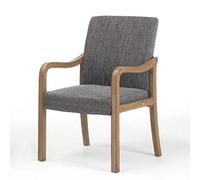 Sedie da pranzo con braccioli imbottite, stile contemporaneo, elegante struttura in legno per il massimo comfort, perfette per il tempo libero e ricevimento degli ospiti, decorazione moderna per la