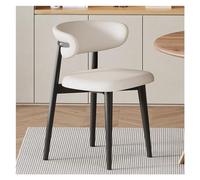 Sedie da Pranzo in Legno massello, sedie da Cucina Moderne di metà secolo con Schienale Curvo e Struttura in Legno, sedie da Pranzo in Similpelle for Soggiorno(Black)
