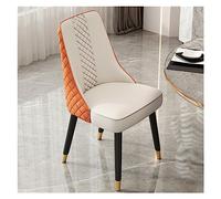 Sedie da pranzo moderne imbottite - Sedia da pranzo senza braccioli di metà secolo per cucina e soggiorno - Elegante sedia per il tempo libero grigia con gambe in acciaio resistenti