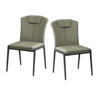 Sedie da pranzo ricoperte con le gambe del metallo, sedie laterali moderne della metà del secolo per il salone e la sala di ricevimento