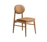 Sedie da pranzo Sedia laterale moderna di metà secolo con seduta imbottita e gambe in legno Sedie da cucina e da sala da pranzo(Orange)