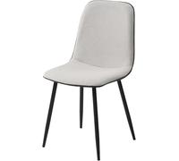 Sedie da pranzo, seduta sintetica imbottita, design senza braccioli, eleganti gambe in metallo, comode sedie laterali per cucina, sala da pranzo e decorazioni per la casa