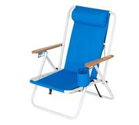 Sedie da spiaggia per adulti - sedie pieghevoli dello zaino per l'esterno | Sedile sulla spiaggia leggera | Sedile reclinabile portatile con portabicchieri, accessori da campeggio per le vacanze estiv
