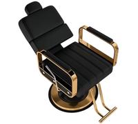 Sedie da Stylist per Salone Sedia da Barbiere Tuttouso per Casa o Barbershop Shampoo, Sedia da Salone Reclinabile per Parrucchiere, Nero e Oro,001