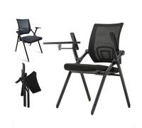 Sedie da ufficio ergonomiche pieghevoli con tavolino, portatili, compatte, in acciaio e plastica, set da 10, salvaspazio, leggere, ideali per eventi e riunioni