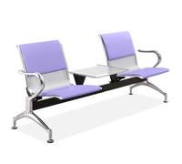 Sedie della sala d'attesa con la Tabella ed i bracci, il banco di ricevimento di Seat del cuoio dell'unità di elaborazione 2 per l'atrio, l'ospedale, l'aeroporto e la banca