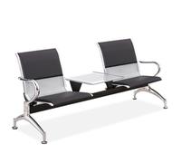 Sedie della sala d'attesa con la Tabella ed i bracci, il banco di ricevimento di Seat del cuoio dell'unità di elaborazione 2 per l'atrio, l'ospedale, l'aeroporto e la banca