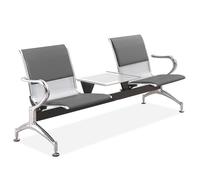 Sedie della sala d'attesa con la Tabella ed i bracci, il banco di ricevimento di Seat del cuoio dell'unità di elaborazione 2 per l'atrio, l'ospedale, l'aeroporto e la banca