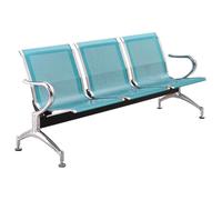 Sedie della sala d'attesa messe con i bracci, posti a sedere d'acciaio durevoli del banco per l'ufficio, l'ospedale e le aree di ricevimento del salone