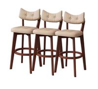 Sedie di legno di Antivari della gamba degli sgabelli posteriori curvi | Eleganti sgabelli da bancone moderni con schienale curvo e gambe in legno, sedie da bar versatili ideali per sedie a isola