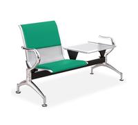 Sedie di ricevimento con la Tabella e le braccia, disposizione dei posti a sedere di cuoio del cuscino per l'ufficio, la banca, aree di attesa dell'ospedale